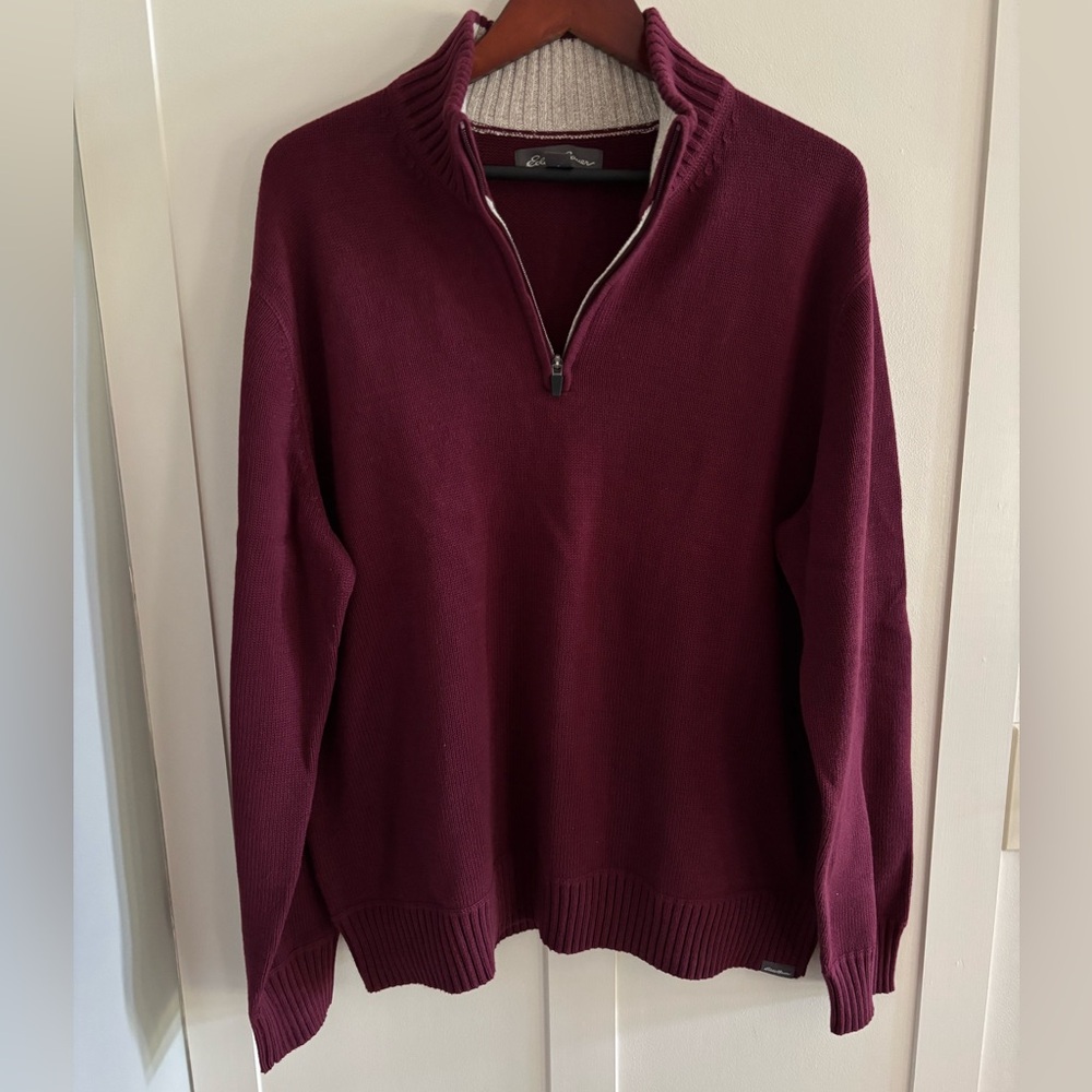 Eddie Bauer Men’s Quarter Zip Sweater